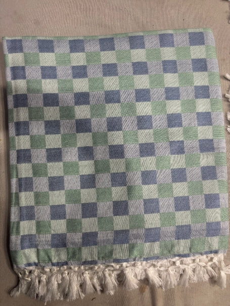 BHAGALPURI SILK CHADAR WITH GREEN AND BLUE SHADED