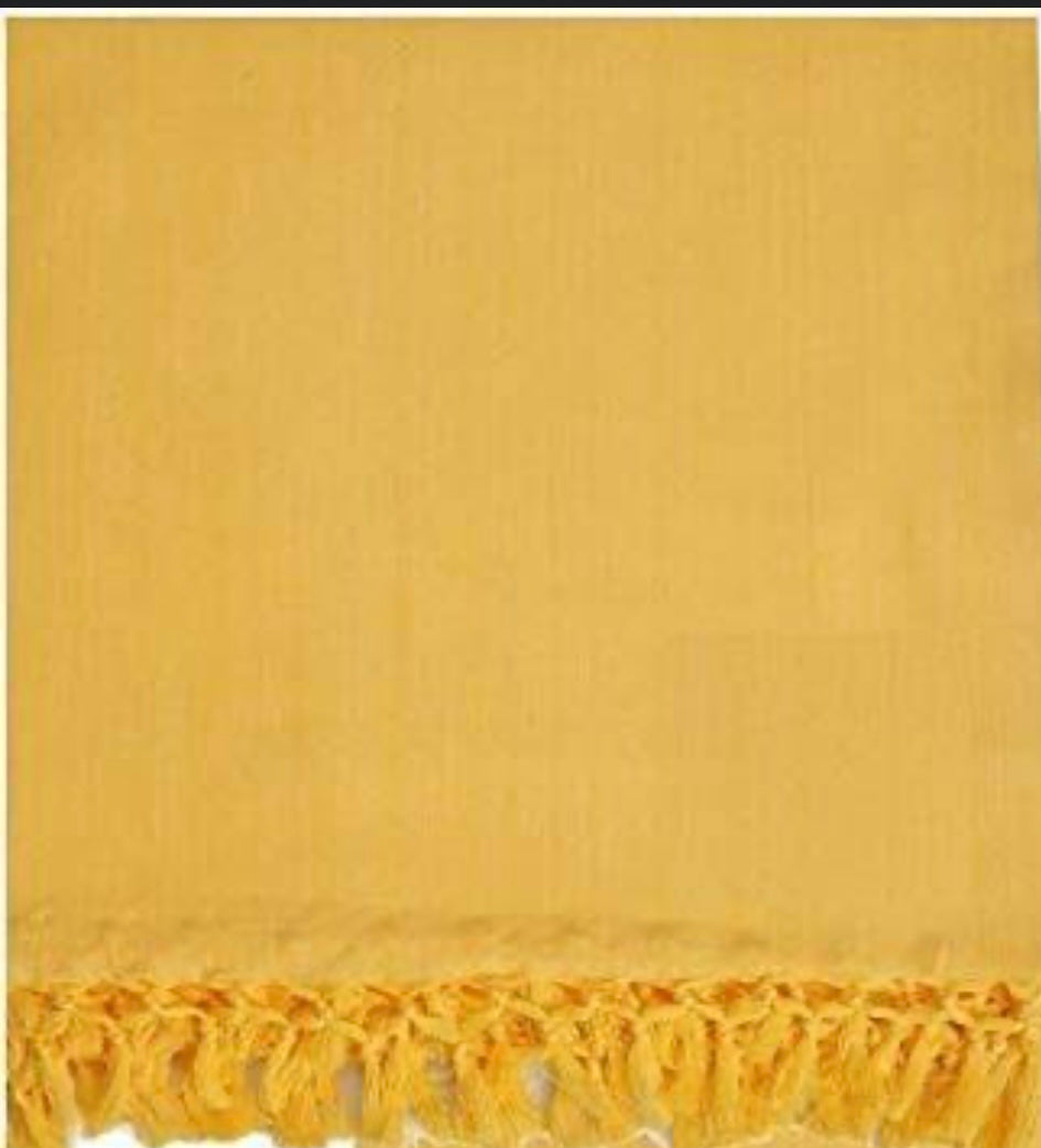 Bhagalpur silk yellow plain chadar