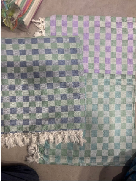 BHAGALPURI SILK CHADAR DIFFERENT COLOURS WITH DIFFERENT SQUARE SHADED